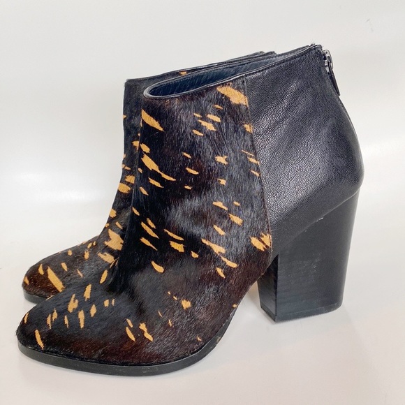 Cole Haan Calf Hair Leather Ankle Boots - Picture 1 of 9